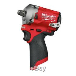 Milwaukee 2555-20 M12 FUEL Li-Ion 1/2 in. Stubby Impact Wrench (BT) New