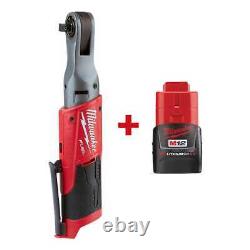 Milwaukee 2557-20 M12 FUEL Brushless Cordless 3/8 in. Ratchet + 2.0Ah Battery