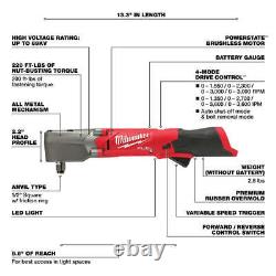 Milwaukee 2565-20 M12 FUEL 12V 1/2 Cordless Right Angle Impact Wrench-Bare Tool