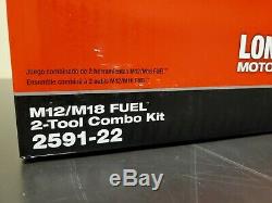 Milwaukee 2591-22 M18 Fuel Mid-Torque Impact & M12 Fuel 3/8 Ratchet Kit NEW