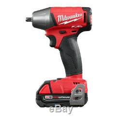 Milwaukee 2754-22CT M18 FUEL Cordless 3/8 Impact Wrench withFriction Ring Kit