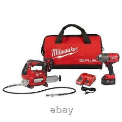 Milwaukee 2767-22GG M18 FUEL 18V 1/2 Friction Ring Impact Wrench with Grease Gun