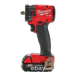 Milwaukee 2854-22CT M18 FUEL Li-Ion BL 3/8 in. Impact Wrench Kit (2 Ah) New