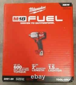 Milwaukee 2861-20 M18 FUEL 1/2 Mid-Torque Impact Wrench with Friction Ring To