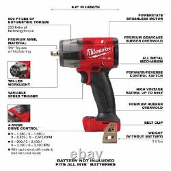 Milwaukee 2960-20 M18 FUELT 3/8 Mid-Torque Impact Wrench with Friction Ring, Bare