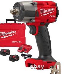 Milwaukee 2962P-22 M18 FUEL Cordless 1/2 in Mid-Torque Impact Wrench Kit (5.0Ah)
