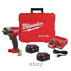 Milwaukee 2962-22 M18 FUEL Li-Ion BL 1/2 in. Impact Wrench Kit (5 Ah) New