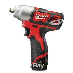 Milwaukee Combo Kit 4 Tool w Impact Wrench Cordless Red Lithium M12 12 Volt