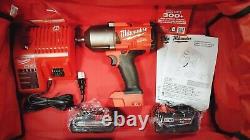 Milwaukee FUEL 2767-20 M18 1/2 Impact Wrench + CP 2AH XC 5AH Battery Charger Kit