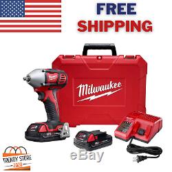 Milwaukee Impact Wrench Kit M18 Cordless 18 Volt Lithium Ion 3/8 Drive 167 FtLb