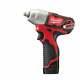 Milwaukee M12BIW38-202C 12v 3/8 Cordless Impact Wrench 2 2.0Ah batteries Charger