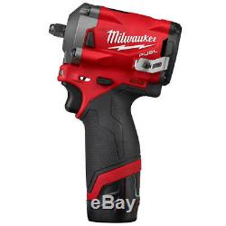 Milwaukee M12 2554-22 12-Volt FUEL 3/8-Inch Cordless Stubby Impact Wrench Kit