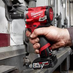 Milwaukee M12 2555-22 12-Volt FUEL 1/2-Inch Cordless Stubby Impact Wrench Kit