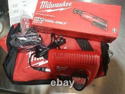 Milwaukee M12 3/8 ratchet kit 4.0AH & 1.5ah batteries 2457-21 XC with bag NEW