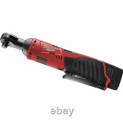 Milwaukee M12 Cordless Electric 3/8 in Ratchet Kit- with1 Battery 12 Volt