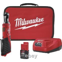Milwaukee M12 Cordless Electric 3/8in Ratchet Kit- with1 Battery 12V
