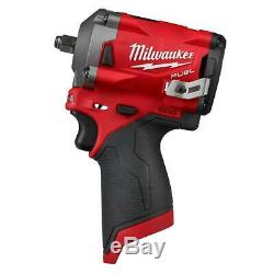 Milwaukee M12 FUEL 12V Lith-Ion Cordless Stubby 3/8 in. Impact Wrench 2554-20