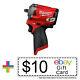 Milwaukee M12 FUEL 3/8 in. Stubby Impact Wrench 2554-20 New + $10 eBay Gift Card