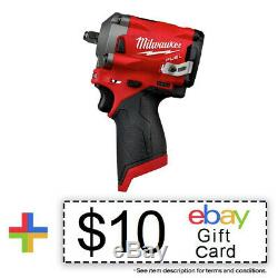 Milwaukee M12 FUEL 3/8 in. Stubby Impact Wrench 2554-20 New + $10 eBay Gift Card