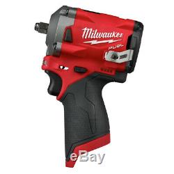 Milwaukee M12 FUEL Li-Ion 3/8 in. Stubby Impact Wrench 2554-20 New (Tool Only)