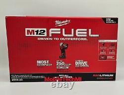 Milwaukee M12 FUEL Stubby 3/8 Drive Impact Wrench Gun Kit 2554-22 SEALED