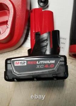 Milwaukee M12 Lithium 3/8 4.0AH Ratchet Kit 2457-21 XC -FREE Priority with BAG