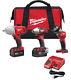 Milwaukee M18 Cordless 1/2 and 3/8 Drive Impact Wrench Combo Kit 2696-23