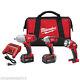Milwaukee M18 Cordless 1/2 and 3/8 Drive Impact Wrench Combo Kit 2 Batteries