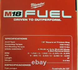 Milwaukee M18 FUEL 1/2 Mid-Torque Impact Wrench 18V 2962-20 NIB Tool Only