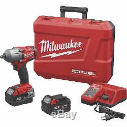 Milwaukee M18 FUEL 2861-22 Cordless Brushless 1/2in Mid-Torque Impact Wrench Kit