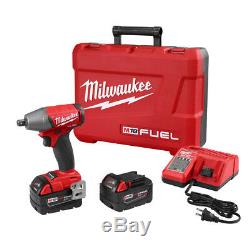Milwaukee M18 FUEL Li-Ion 1/2 in. Compact Impact Wrench Kit 2755-22 New