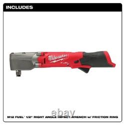 Milwaukee Tool 2565-20 M12 FuelT Cordless 1/2 Right Angle Impact Wrench With