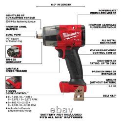 Milwaukee Tool 2962-20 M18 FuelT Cordless 1/2 Mid-Torque Impact Wrench With