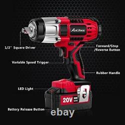 NEW Avid Power Cordless Impact Wrench, 1/2 Impact Gun with Max Torque 330 ft lbs