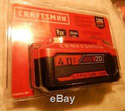 NEW CRAFTSMAN CMCF910B CORDLESS 20v 3/8 IMPACT WRENCH With4.0Ah BATTERY SEALED