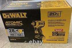 NEW! DEWALT ATOMIC 20-Volt MAX Cordless Brushless 1/2 Impact Wrench (Tool-Only)