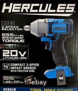 (NEW) Hercules 20V Brushless Cordless 1/2 in. Compact 3-Speed Impact Wrench
