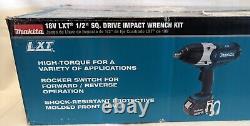 NEW Makita Cordless Impact Wrench Kit 1/2 Sq. Drive 18v Li-Ion XWT04S1