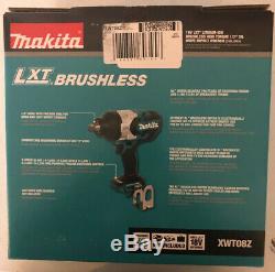 NEW Makita XWT08Z LXT Lithium-Ion Brushless Cordless 1/2 Impact Wrench 18V