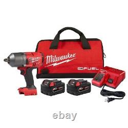 NEW Milwaukee 2767-22 M18 FUEL 18-Volt 1/2-Inch & 2 Batteries Impact Wrench Kit