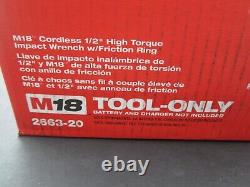 NEW Milwaukee M18 2663-20 Cordless 1/2 High Torque Impact Wrench 18 Volt
