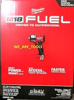 NEW N BOX M18 Milwaukee FUEL 2962-20 1/2 Mid-Torque Impact Wrench F Ring Volt