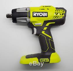 NEW Ryobi P261 18V ONE+ 1/2 in Cordless 3-Speed Impact Wrench Bare Tool with Bag