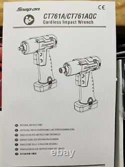 NEW Snap-on 14.4 V 3/8 Drive MicroLithium Cordless Impact Wrench Kit CT761AK2