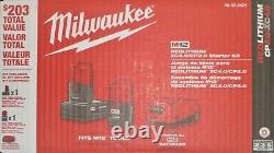 New Milwaukee 2457-20 M12 Cordless 3/8 Ratchet Tools 2 Batteries & Charger
