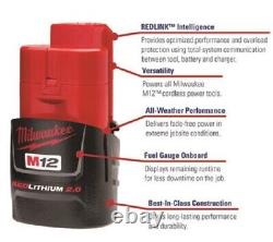 New Milwaukee 2555-20 M12 Fuel Cordless 1/2 Compact Stubby Impact Wrench Kit