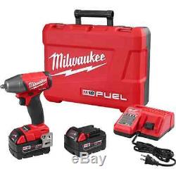 New Milwaukee 2754-22 M18 Fuel 18 Volt 3/8 Cordless Impact Wrench Kit Friction