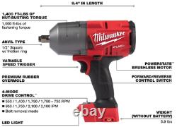 New Milwaukee 2767-20 M18 FUEL 1/2 Impact Wrench with Friction Ring (Tool Only)