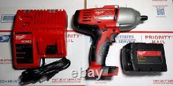 New Milwaukee M18 1/2 Impact Wrench High Torque 3.0 Ah Battery Charger 2663-20