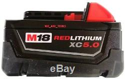 New Milwaukee M18 2663-20 Cordless 1/2 Impact Wrench, 1 48-11-1850 5.0 Battery